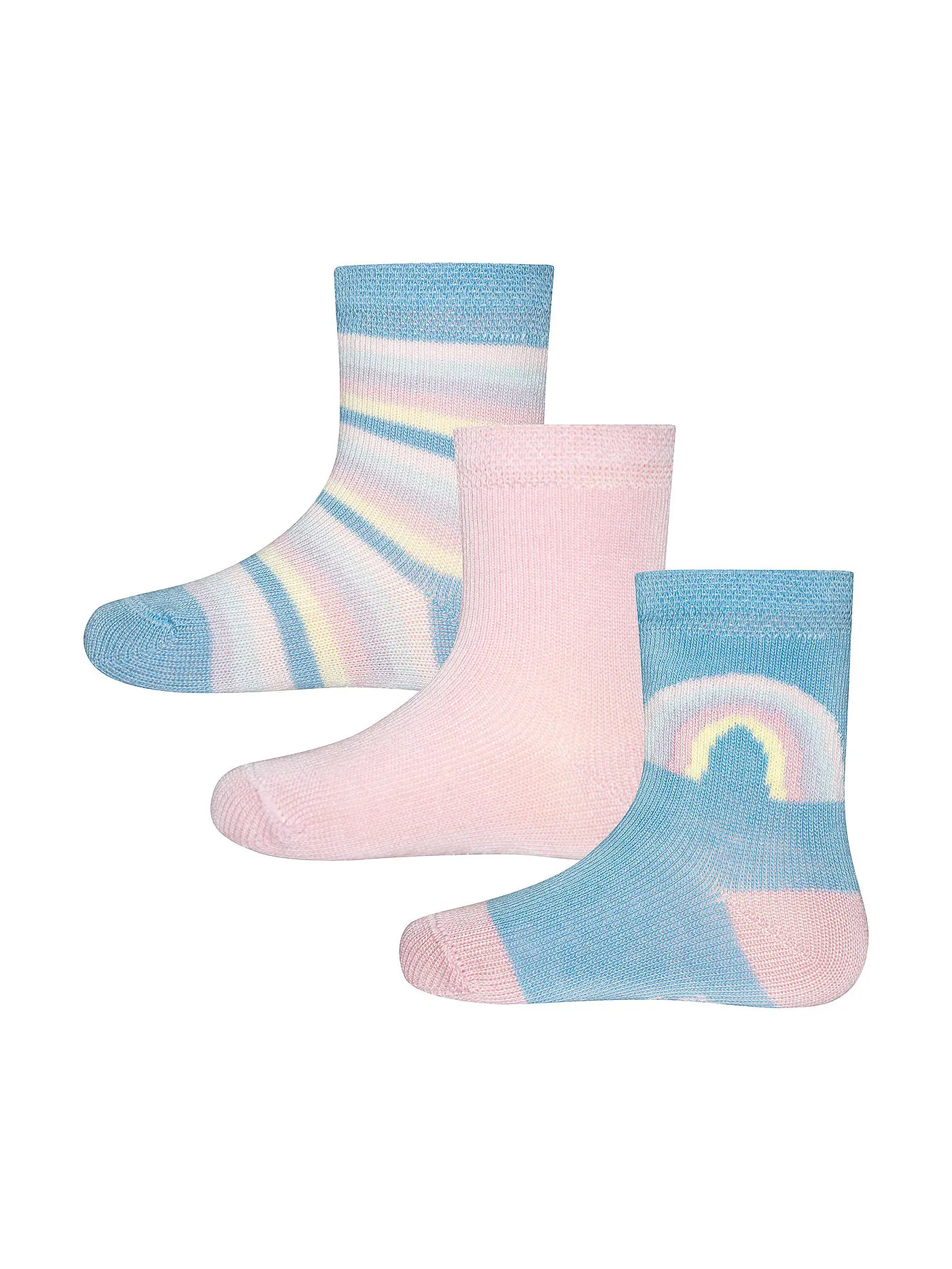 EWERS | Mädchen-Socken 3-er Pkg. blau rosa | 